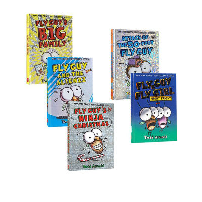 Pre sale of English original Fly Guy and the alienzz 16-20 5 volume hardcover big family full color chapter Bridge Book extracurricular reading in primary and secondary schools