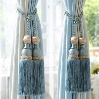 Curtain Rope Tassels Tiebacks Tennis Ball Curtain Holder Hanging Belts Ropes Clips Fastener Tieback Curtains Accessories