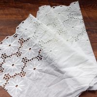 (Star fabric)1หลาสีขาวผ้าฝ้าย100ปักลูกไม้ฝรั่งเศสริบบิ้นลูกไม้ผ้า Guipure Diy Trims ถักอุปกรณ์เย็บผ้า-ลูกไม้-AliExpress