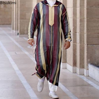 ใหม่เสื้อมีฮู้ดผู้ชายแฟชั่น Jua Thobe เสื้อผ้าชุดยาวแบบตุรกีมุสลิมมุสลิมมุสลิมมุสลิมชุดไก่งวงอิสลามเสื้อคลุมหลวมชาย