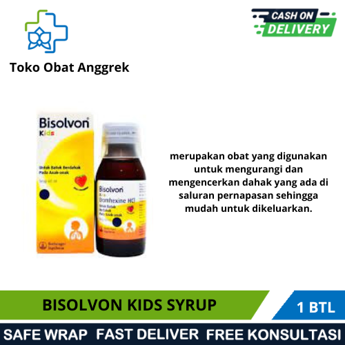 BISOLVON KIDS SYRUP 60ML/OBAT BATUK ANAK/PENGENCER DAHAK PADA BATUK ...