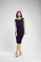 QueenCows ชุดให้นม Trixie Neck Dress (Navy)