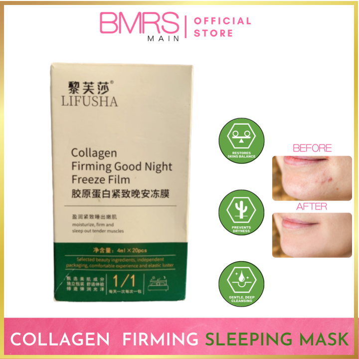 Original LIFUSHA COLLAGEN FIRMING SLEEPING MASK NoCleaning Hydrating