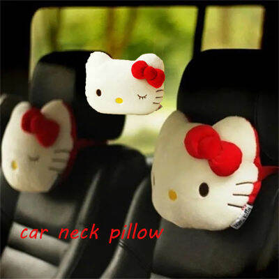 1Pcs Sanrio Kawaii Hello รถ Headrest การ์ตูนรถ Comfort คอหมอนที่นั่งหมอนรถอุปกรณ์ตกแต่งภายใน Auto Parts