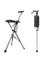 ▧▫ Taiwan Step2Gold Ta-Da Delta Chair Cane Folding Stainless Steel Portable Stool Crutches