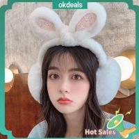 OKDEALS ผู้หญิง ที่คาดผมกันหนาว ตุ๊กตา ที่ปิดหู ที่ปิดหู ที่ครอบหู หูกระต่ายน่ารัก