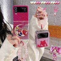 เคสโทรศัพท์สำหรับหญิงสาวน่ารักการ์ตูนส่วนบุคคลสำหรับ Samsung Galaxy Z พลิก5 4 3ฝาหลังป้องกันสำหรับ Zflip3 Zflip4 Zflip5เคสผิวนอก