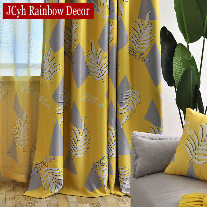 ins-printed-leaves-curtains-for-living-room-modern-bedroom-window-treatments-curtains-drapes-plant-tend-blind-cortinas