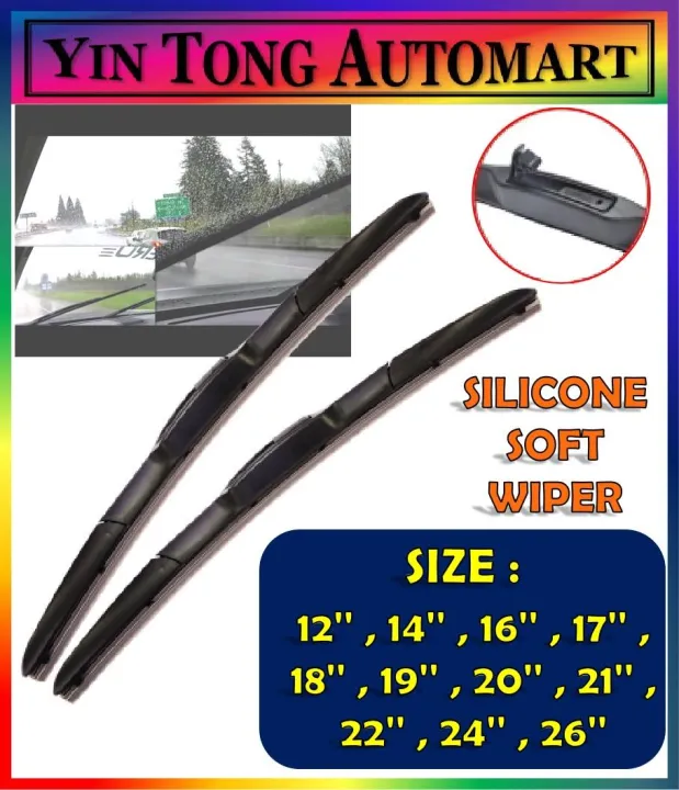 **Ready Stock**Wiper 3 Sections Silicone Wipers Lazada