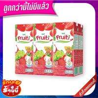 ?แนะนำ!! ยูนิฟ ฟรุตตี้ น้ำสตรอว์เบอร์รี 230 มล. x 6 กล่อง Unif Fruiti Strawberry Juice 230 ml x 6 boxes ✨ขายดี✨