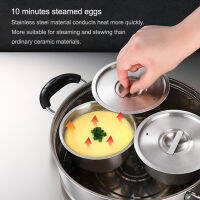 Stainless Steel Bowl Steaming Egg Bowls With Lid Anti-scald Food Mixing Bowl DIY Cake Bread Mixer Kitchen Utensil Bowls