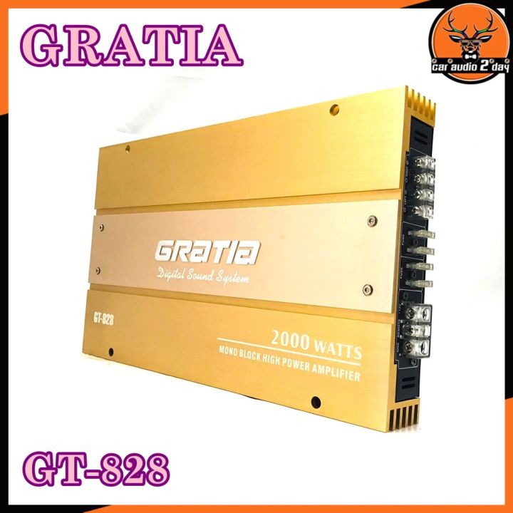 ขายดี-ampติดรถยนต์-เพาเวอร์แอมป์ติดรถยนต์-gratia-รุ่น-gt-828-class-ab-2ch-สีทองกำลังขับ750watt-ขับเบส-เครื่องเสียงรถยนต์