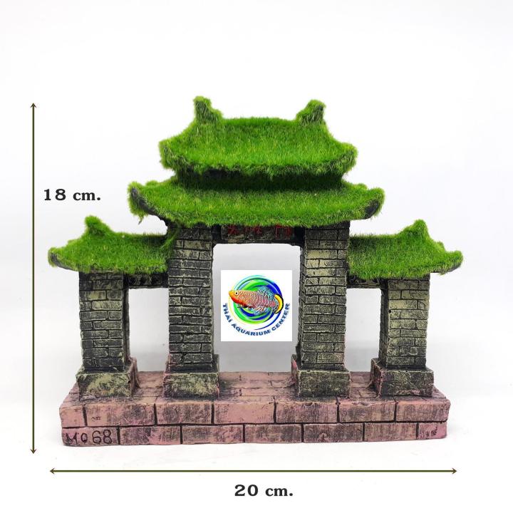 b005-ประตูทรงจีน-หลังคามีหน้าปกคลุม-ใช้ตกแต่งตู้ปลา