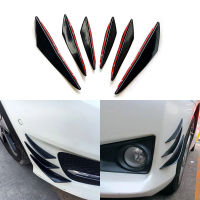 6pcsset Universal Front Bumper Lip Decoration Diffuser Spoiler Canards Car Chin Tuning Canard Splitter Fins Body