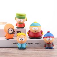 [AhQ ornaments] 5ชิ้น/เซ็ต Kawaii South A Park อะนิเมะรูป PVC ของเล่นน่ารัก Kyle Stan Mars Eric Cartman Kenny McCormick รูปตุ๊กตาของเล่นเด็ก