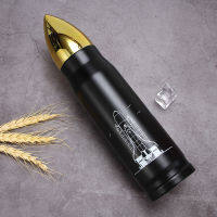 ◾ 350/500Ml กระติกน้ำสูญญากาศรูปกระสุนแก้วเก็บความร้อน Custom Bullet Water Bottle