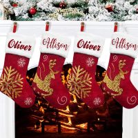 Personalised Christmas Stocking Santa Sack Christmas Eve Bag First Christmas Gift Custom Christmas Stocking Holiday Decorations Socks Tights