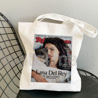 กระเป๋าถือเดลเรย์ Lana Fans กระเป๋าช้อปปิง Bolsas De Tela กระเป๋าทอ Reciclaje Tote Bolsa Compra Sac Toile Shopper Bolso กระเป๋าผ้าใบ