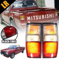 ไฟท้าย รุ่น มิตซูบิชิ ไซโคลน MITSUBISHI CYCLONE L200 ปี 1986 - 1997 สีขาวแดง ขอบดำ รวมชุดหลอดไฟ และสายไฟ