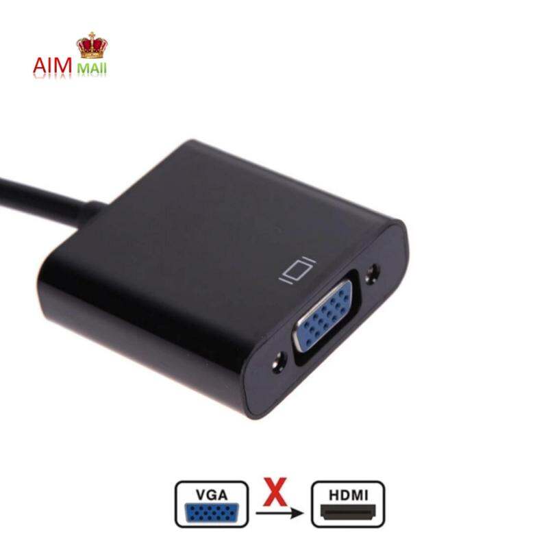 1080P HDTV HDMI KE kabel HDMI Penyesuai VGA KE penukar Audio Analog lelaki KE perempuan untuk projektor peti TV Laptop PC (Penyesuai HDMI KE VGA) HDMI male VGA