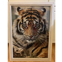 5D DIY Diamond Embroidery Diamond Painting Tiger Full Round Drill Mosaic Painting Cross Stitch Decoration