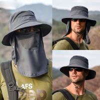 Hair Styling Sets ZZOOI Summer Quick-drying Boonie Men Women Hat Outdoor Face Mask Wide Brim Bucket Hat Sun Protection Wide Brim Cap for Fishing Hunting Hair Styling Sets