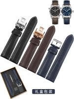 suitable for IWC Genuine Leather Watch Strap Mens Forerunner Aviator Upper Sydney Blue Leather Strap Women