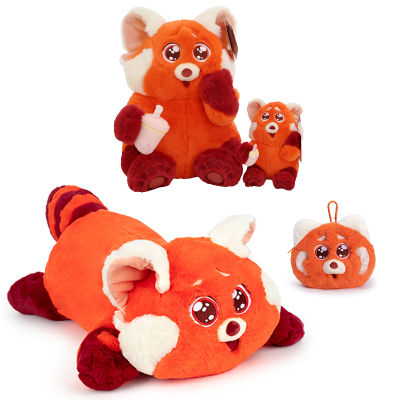 Turning Mei Red Panda Plush Toy Purse Keychain Bag Pillow Animal Cartoon Stuffed
