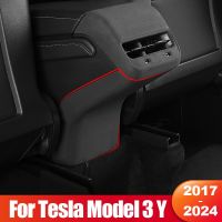 For Tesla Model 3 Model Y 2017- 2020 2021 2022 2023 2024 Car Air Outlet Lower Trim Cover Armrests Box Anti-Kick Pad Accessories