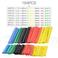 164pcs Wire heat shrink tube Cable Sleeves Car Electrical Cable Tube kits Heat Shrinking Tube Tubing Wrap Sleeve