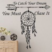 To Catch Your Dream You Must Chase It Quote Wall Decal Motivation inspirational Quote Wall Stickers Amulets Vinyl Stickers C915