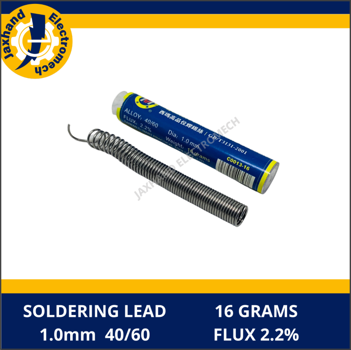 Soldering Lead 1.0mm, 40/60, 16grams, 2.2 Flux, Model C001316
