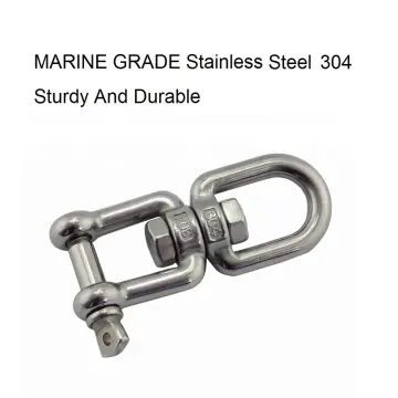 1PCS Marine Grade 316 Stainless Steel Oval Single End Swivel Eye Bolt Snap  Hook 65mm 72mm 82mm 91mm For Dog Leash Sucba Diving