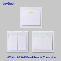 ✙ 433 Mhz 86 Wall Panel Wireless Remote Transmitter 1 2 3 Button Sticky RF TX Smart Home Living Room Bedroom Remote Control Switch