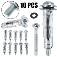 10pcs M4 X 32 Hollow Wall Anchors Metal/Cavity/Plasterboard Plug/Fixing Screw