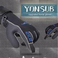 YonSub ถุงมือดำน้ำท่องใต้น้ำนีโอพรีน3มม.,ถุงมือจับปลากันลื่นอัพเกรดเคฟลาร์