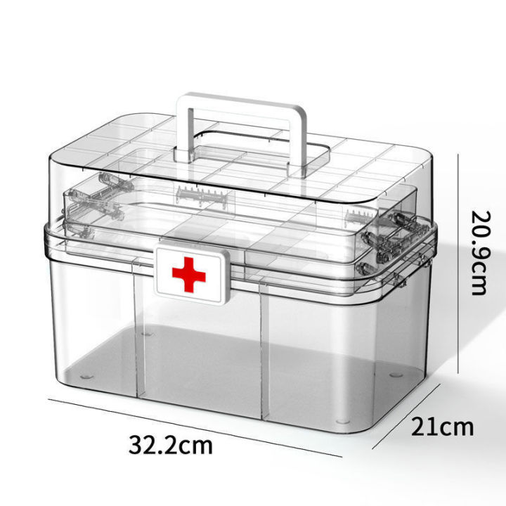 yonuo-กล่องยา-กล่องเก็บยา-กล่องยาสามัญประจำบ้าน-กล่องยาพกพา-แบบพกพา-แบบใส-กันน้ำและกันความชื้น