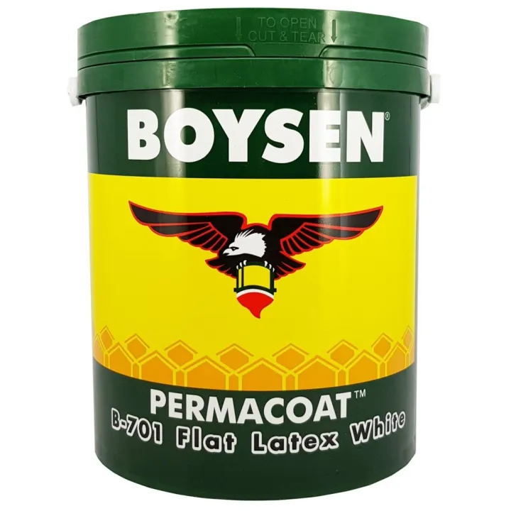 Thekla BOYSEN Permacoat Latex Paint 4L ( Flat Latex White / Gloss Latex