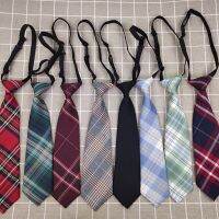 Student Shirt Necktie Women College Style JK Plaid Uniform Lazy Adjustable Knot Ties for Girls Apparel Accessories Ties