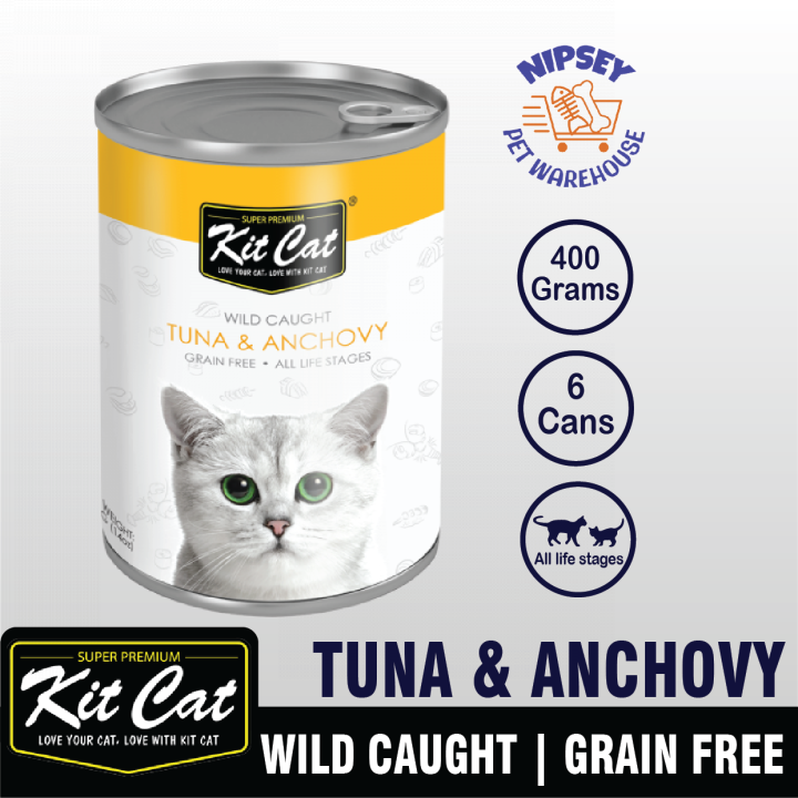 KIT CAT TUNA & ANCHOVY IN CAN WITH WILD CAUGHT 400g set of 6 Lazada PH