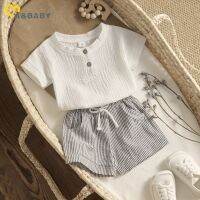 （flowerlove fashionable） ma amp;baby 0 3Y Toddler Infant Kid Baby Boy Clothes Sets Soft Short Sleeve T shirt Tops Striped Shorts Summer Outifts Clothing