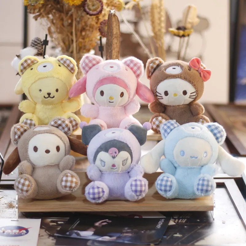 New 13cm Sanrio Melody Cinnamoroll Kuromi Plush Pendant Cartoon Doll Gift Stuffed Toys New 13cm Sanrio Melody Cinnamoroll Kuromi Plush Pendant Cartoon Doll Gift Stuffed Toys