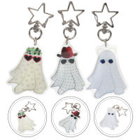 OUNONA 3 pcs พวงกุญแจฮาโลวีน Ghost Keychain Party Favors ฮาโลวีน Goodie Bag Fillers Stuffers