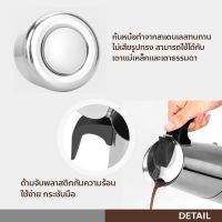 Chong Chong Shopกาต้มกาแฟรุ่นสแตนเลส Moka Pot กาต้มกาแฟสดแบบพกพา หม้อต้มกาแฟแบบแรงดัน เครื่องชงกาแฟ เอสเปรสโซ่ ขนาด 4  6 ถ้วย