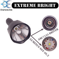 EXTREME BRIGHT DanceLite C8 Flashlight Luminus SST-40.2 LEDs 15W White Copper Plate AMC7135 Driver Board