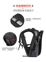 MOYYI กระเป๋าเป้สะพายหลังผู้ชาย USB Charge Travel Laptop Back Packs Black 15 Inch Leather School Bag Male Vintage Waterproof Anti Theft BackpacksTH