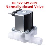 [HOT DUlQWBVNN 560] DC 12โวลต์24โวลต์220โวลต์ไฟฟ้า Solenoid V Alve แม่เหล็กปกติปิดความดัน Solenoid V Alve ปากน้ำวาล์วน้ำอากาศปากน้ำไหลสวิทช์