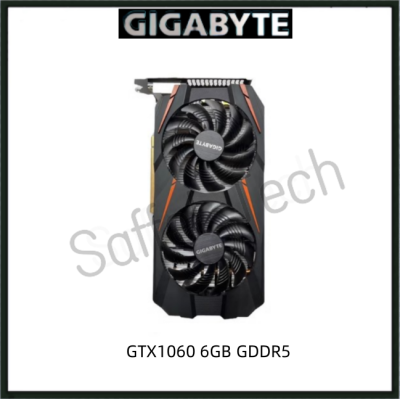 USED GIGABYTE GTX1060 6GB 192Bit GDDR5 GTX 1060 Gaming Graphics Card GPU