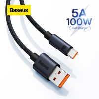 【Super Like】 Baseus 6A สาย USB Type C สำหรับ Huawei P50 P40 Pro Honor Super Charge 66W/100W Fast Charging USB C Charger Data Cable สายไฟ