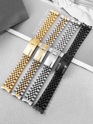 ❃✗ﺴ สำหรับ Rolex คุณภาพสูง Antirust Solid ส่วนต่อประสานโค้งสแตนเลส 20 มม. เปลี่ยนอุปกรณ์เสริมนาฬิกากันน้ำของผู้ชาย